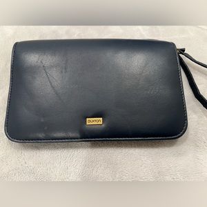 Black BUXTON Wallet Organizer clutch and cross body bag